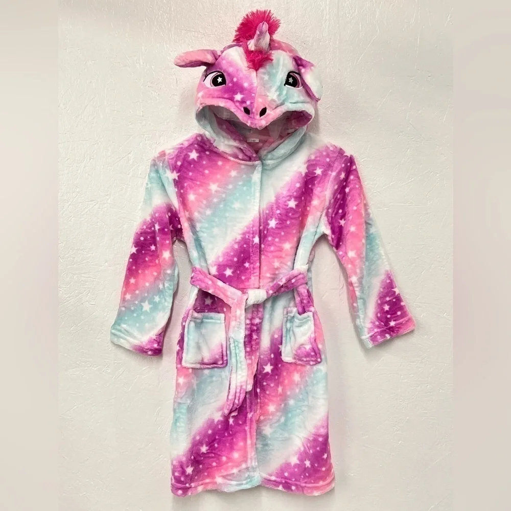 Girls Hooded Unicorn Robe (fits 8-10 years)
